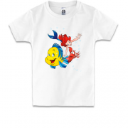 Дитяча футболка з героями мультфільму "Русалонька"