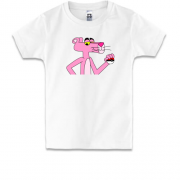 Детская футболка с изображением розовой пантеры