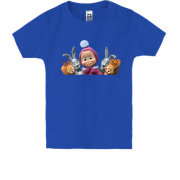 Дитяча футболка з Машею і лісовими мешканцями