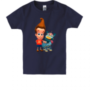 Детская футболка с Джимми Нейтроном с собакой
