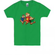 Детская футболка с Элвином и Бурундуками