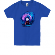 Детская футболка с Коралиной в портале