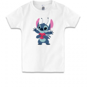 Детская футболка со Стичем и сердечком