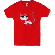 Детская футболка с котом из мультфильма Кид против Кэт