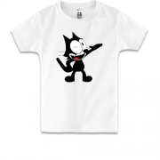 Детская футболка с чёрным котом из Симпсонов