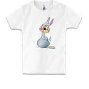 Детская футболка с серым зайцем