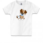 Детская футболка со щенком младенцем