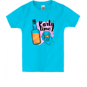 Детская футболка с надписью "party time"