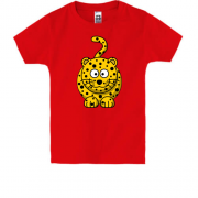 Дитяча футболка з усміхненим леопардом