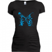 Женская удлиненная футболка Бабочка Fringe