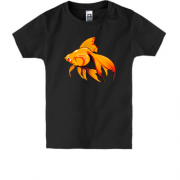 Детская футболка с иллюстрацией золотой рыбки
