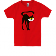 Детская футболка с черным котом из мультфильма "котенок Гав"
