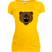Подовжена футболка з рикаючим ведмедем