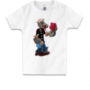 Детская футболка с зомби-моряком Папаем