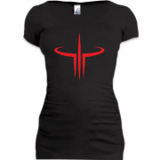 Женская удлиненная футболка Quake 3 (2)