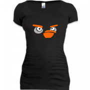 Женская удлиненная футболка Black bird