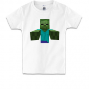 Детская футболка с зомби из Майнкрафта