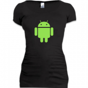 Женская удлиненная футболка Android