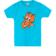 Детская футболка с хитрым рыжим котом