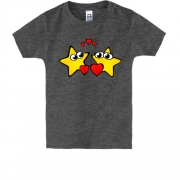 Дитяча футболка з закоханими зірочками