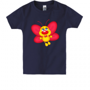 Детская футболка с желтой бабочкой