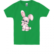 Детская футболка с радостным зайцем