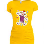 Подовжена футболка з новорічною Дочкою