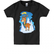 Дитяча футболка з оленем на заметі