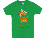Дитяча футболка з новорічним оленятком
