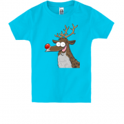 Детская футболка с забавным оленем