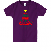 Детская футболка с надписью "believe in the magic "