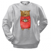 Свитшот с медведем в свитере
