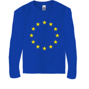 Детский лонгслив с символикой Евро Союза