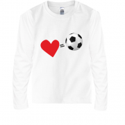 Детский лонгслив Люблю футбол (2)