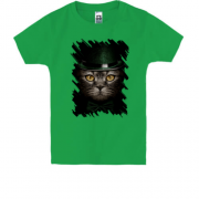 Дитяча футболка з котом-джентльменом