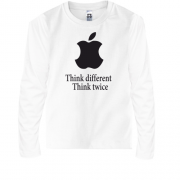 Дитячий лонгслів Apple - Think twice