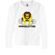 Детский лонгслив Powerlifting lion