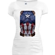 Подовжена футболка з торсом Капітана Америки