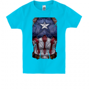 Детская футболка с торсом Капитана Америки