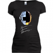 Женская удлиненная футболка Daft Punk (Дафт Панк)