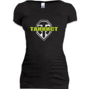 Женская удлиненная футболка Танкист (WOT)