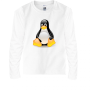 Детский лонгслив с пингвином Linux
