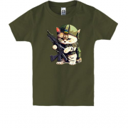Детская футболка Котик с ВСУ
