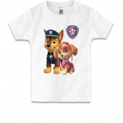 Детская футболка Скай и гонщик (Щенячий патруль)
