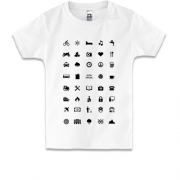 Дитяча футболка - Словник з іконками (ICONSPEAK WORLD)