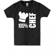 Детская футболка для Шеф повара "100% chef"
