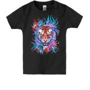 Детская футболка с абстрактным тигром (2)