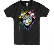 Детская футболка с акварельным леопардом