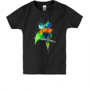 Дитяча футболка з акварельною папугою
