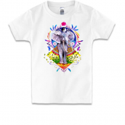 Дитяча футболка з арт-слоном